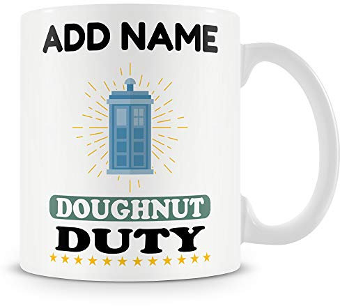 Novelty Gift for Police Men, Police Officers and PCSO's - Doughnut Duty - Personalised Mug