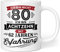Geschenktasse zum 80. Geburtstag - Ich bin nicht 80, Ich bin 18 mit 62 Jahren Erfahrung | Tasse mit lustigem Spruch als Geschenkidee Keramik 330ml