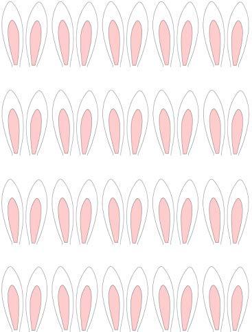 20 edible Easter Bunny Rabbit Standing childrens party decorations Cupcake Cake Toppers Wafer Rice Card