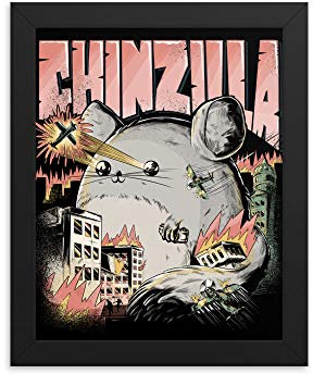 Funny Cool CHINZILLA | Matte FRAMED POSTER | Gift For Chinchilla Holders | Chinchillas Owners | Cute Dangerous Rodent | Teenagers & Kids