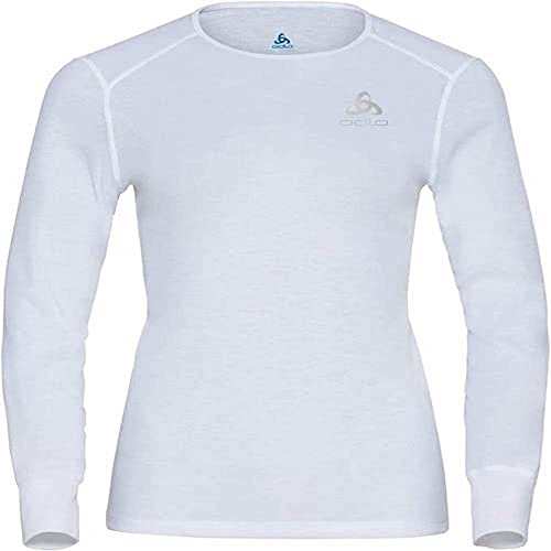 Odlo Damen Active Warm Eco_159101 Funktionsunterwäsche Langarm Shirt, Weiß, S EU
