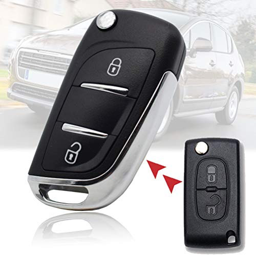 2 pulsanti VA2 CE0523 Aggiornamento chiave a distanza per auto Custodia protettiva per Peugeot 207307308 3008 5008807 Modifica partner esperto Accessori per lo styling dell'auto