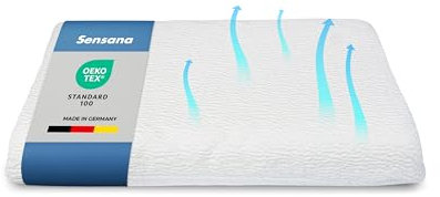 Sensana® Nackenstützkissen Dream – Orthopädisches Kissen aus Aquacell®-Schaum – Ergonomisches Kopfkissen für besseren Schlaf & weniger Nackenschmerzen – Waschbarer Bezug