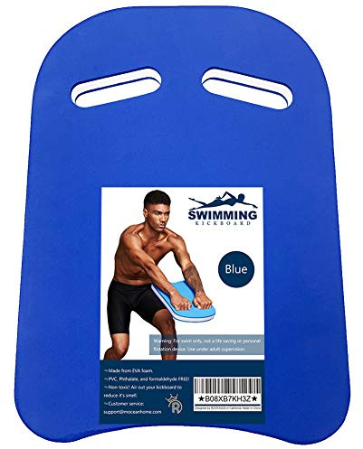 Roveinsia Kickboards Swimming, Swim Training Aid Kick Board for Adults and Kids, U Design Pool Floats with Integrated Hole Handle, EVA Foam, Blue