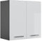 Vicco Hängeschrank R-Line, hängender Küchenschrank, Weiß Hochglanz/Anthrazit, 60 cm