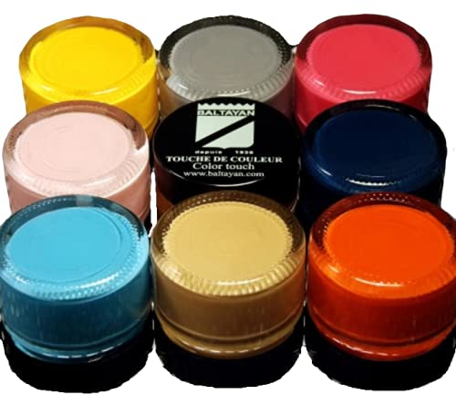 Baltayan Cirage Crème Touche de Couleur, Ultra Pigmentée Pour une Réparation des Accrocs Sur le Cuir de Haute Qualité, à la Cire de Carnauba, 30 Teintes, 25 ml (Beige foncé)