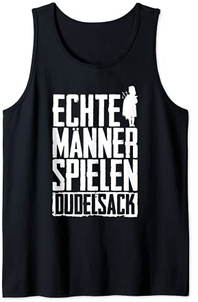 Herren Echte Männer Spielen Dudelsack Sackpfeife Dudelsackspieler Tank Top