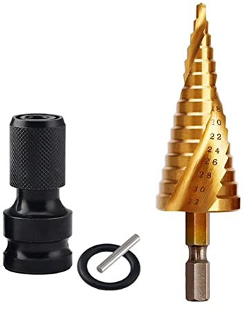 Hex To Square Socket Adapters Hss Step Drill Spiral Groove 4-32 And 1/2'' Square To 1/4'' Hex Ratchet Socket Adapter