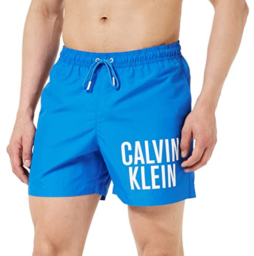 Calvin Klein Herren Badehose Medium Drawstring Lang, Blau (Dynamic Blue), M