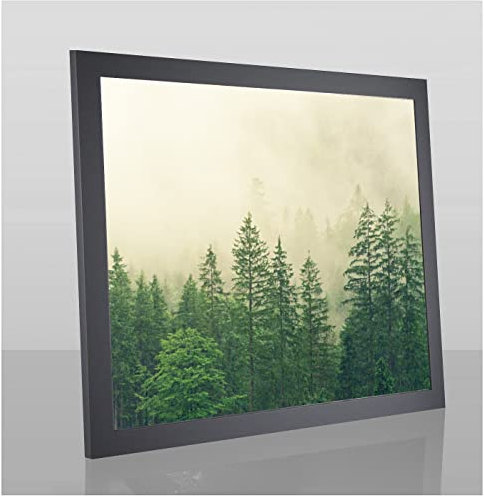 Monaldo Deluxe Bilderrahmen Posterrahmen 91,5 x 61 cm Grau Schlicht Wechselrahmen weisser Hintergrund Antireflex Kunstglas