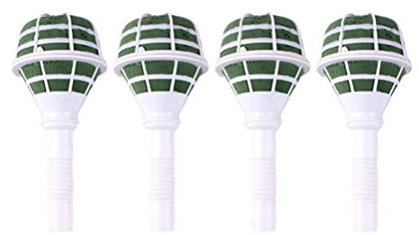 SEWACC 4pcs Foam Floral Handle Bouquet Holders Bridal Wedding Bouquet Holder Decoration Flower Foam Handle (green Mud and White Cover)