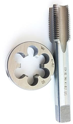 RANRAO 1 x HSS-Maschine 7/8-14 UNF Gewindebohrer & 1 x 7/8-14 UNF Schneideisen Gewindewerkzeug