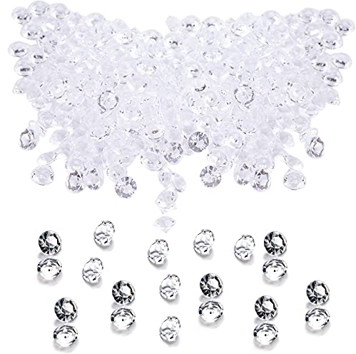 4000 Stück Deko Diamanten, Tischdeko Steine Künstliche Diamanten Acryl Eissteine Streudeko Diamantene Hochzeit Klare Kristalle Streudeko Deko Edelsteine Dekosteine Transparent Strasssteine Diamant