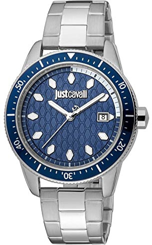 Just Cavalli Silber Uhren für Mann, silber, One Size