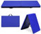 GYMAX Klappbare Trainingsmatte 180 x 60 x 4 cm, Turnmatte mit Griff, Fitnessmatte, Weichbodenmatte mit PU-Oberfläche & Schaumstoff, Gymnastikmatte für Gymnastik, Yoga & Pilates (Blau)