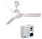 GASFRIGO - Ventilatore da soffitto 61750 Nordik Evolution R 90/36 Bianco + comandi da muro o telecomando (61750 + SCNRL5)