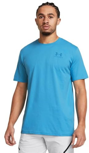 Under Armour Mens Sportstyle Short Sleeve T-Shirt Tee Top Blue Topaz M