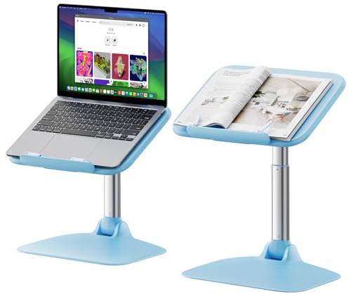 SAIJI Multifunctional Lap Desk - Foldable Portable Laptop Table, Height & Tilt Adjustable Floor Stand, Book Stand, Bed & Car Use, Classroom & Outdoor