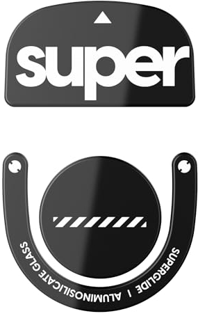 Superglide2 - Nouvelle Surface texturée à Vitesse contrôlable, Pieds de Souris/Patins en Verre Ultra résistant, Semelle Lisse et Durable pour Logitech G Pro X Superlight2 [Noir]