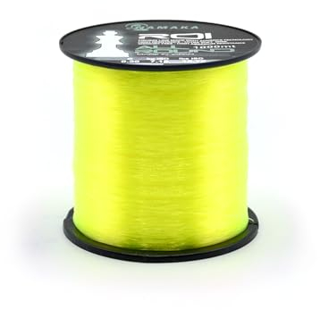 Namaka® filo ROI Fluorocarbon Coating lenza da pesca All Round MT 1000 Diam. da 0,20 a 0,80 (Ø 0,30 mm - 7,13 kg - 1000 mt, MONOFILO ROI GIALLO)