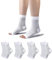 TOMILIOLD 4 Paar Kompressionssocken Damen Herren Medizinisch Socken, Orthopädische Kompressionssocken für Arthritis Gelenkschmerzen (Weiß, 34-37)