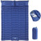 Neloheac Camping Matratze 2 Personen mit Kissen, 10cm Selbstaufblasbare Isomatte mit Fußpumpe, Zelt Matratze Doppel für Outdoor Wandern Strand, Blau
