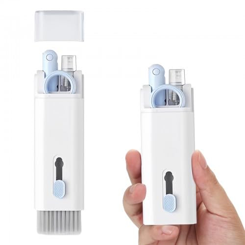 Cepillo de Limpieza para Teclado, Limpiador Teclado Multifuncional, Kit de Limpieza de Teclado, Kit de Limpieza de Electrónica 7 en 1 para Auriculares Teclados Computadoras Portátiles Monitores PC
