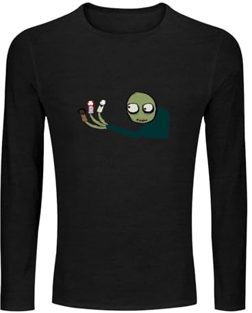 Salad Fingers Spoons Nightmare Halloween Rusty Hubert cumberdale Men's Tee Crewneck Long Sleeve Unisex 100% Cotton T Shirt Black XXXL