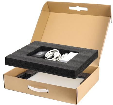OitiO Laptop Shipping Box, Secure Laptop Box for Shipping with Foam, Upgraded Cardboard Mailer Box for up to 17 Inch Laptops