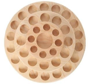 NLDGR Scatola per Oli Essenziali, Portabottiglie Girevole in Legno Rotondo a 3 Livelli, Contenitore per Fragranze per Smalti per Unghie, Organizer per Aromaterapia, Protegge i Tuoi Oli