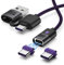 240W USB C/A Charging Cable 0.5M, PD3.1 5A Fast Charging USB A/USB C to Type C Magnetic Charger Cable for Samsung Galaxy S25/S24/S23, Google Pixel 9/8/7, iphone 16/15 Series, MacBook Pro etc