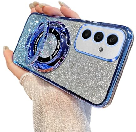 QIWEIQING Magnetisch Hülle für Samsung Galaxy S20 Kompatibel mit Magnetisch, Klar Rückseite Nie Vergilbung Nie Vergilbung Hülle Militärnorm Schutz Handyhülle für Samsung Galaxy S20.Blue DS