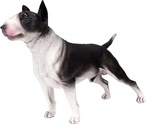 Hohopeti Plüschtier Bullterrier realistisches stehendes Hundemodell kognitives Hundespielzeug für die Heim- und Gartendekoration der Favorit von Jungen und Mädchen