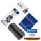TheraBand 2,50m inkl. Türanker + Tasche blau | Widerstand 2,6kg | Terrabänder | Gymnastikband | Fitnessband | Stretchband | Heimtraining, Krafttraining, Rückenübungen, Therapie, Reha | 100% Naturlatex