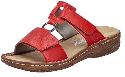 Rieker Mules V2885 pour femme, rouge, 43 EU