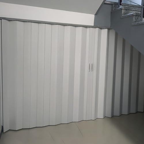 Porte AccordéOn Coulissante Pliante Porte Accordéon Coulissante Pliante Pour Sous-sol, Portes De Placard Invisibles Multiples Et Porte Plissée À Rideau Intérieur, Porte Temporaire Occultante Pour Sall