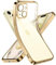 Opkiegrn Clear handyhülle für iPhone 15 hülle mit Kameraschutz, ohne Farbwechsel Ultradünne Flexible Klare Silikon Case Anti Fingerabdruck Schutzhülle für iPhone 15 6,1 -Gold