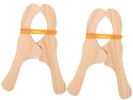 JOINPAYA 2pcs Wooden Clamp for Boys and Girls Playhouse Fort Building Clothes Hanging Craft Clip for Tent Outdoor Play and Craft Supplies