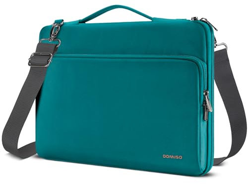 DOMISO 14 pulgadas Funda para portátil de Funda impermeable a prueba de golpes Funda protectora para portátil para bolso de hombro para 14 Dell/HP/ASUS,Turquesa