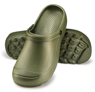 ESTRO Ciabatte da Giardino Uomo - Ciabatte Giardino Uomo Zoccoli Plastica Zoccoli Gomma F08 (45 EU, Verde)