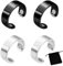 4 Stücke Ringe Unisex Magnetringe,anti schnarch ring,Magnetring für magnetfeldtherapie(Schwarz+Silber）