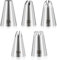 Lot de 5 grandes douilles à douille, poches à douille et douilles en acier inoxydable pour décoration de gâteau, outils de pâtisserie, douilles de glaçage pour biscuits, cupcakes, gâteaux