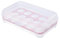 Haut d'oeuf portable 15 grilles Récipient multifonctionnel de stockage d'oeufs transparent pour la cuisine de réfrigérateur