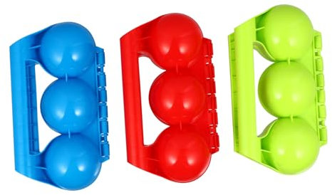 JUMPLAWN Kinder Schneeball Maker Clip 3 Stück Kunststoff Schneeballformer Winter Outdoor Spielzeug Handschutz Runde Formen Schnee Und Sandball Clip