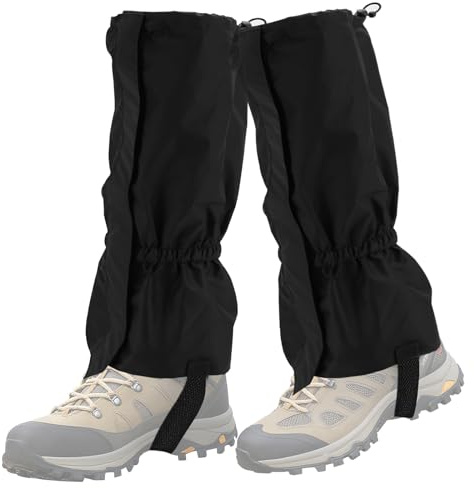 Rierousy Gamaschen wandern Outdoor wasserdicht Einstellbare, Beinschutz Gaiter Skifahren Bergsteigen regenstulpen wandergamaschen für Männer und Frauen