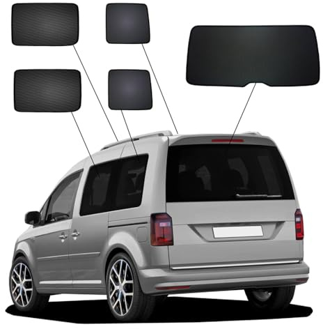 SunClip Sicht- & Sonnenschutz passgenau | kompatibel mit Volkswagen Caddy IV Variant 5-türer 2015-2020 (mit Heckklappe)