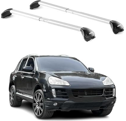 OMAC Dachträger für Skoda Elroq 2024-2026 Aluminium Schwarz | TÜV geprüft, bis 100 kg Traglast, T-Nut-Befestigung, für integrierte Dachreling geeignet, Querträger, Grundträger