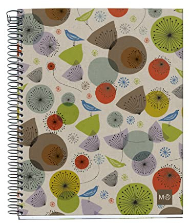 'MiquelRius 2463 – Notizbuch A5 refciclado ecobirds Grid, 3er Pack