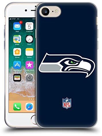 Head Case Designs Offizielle NFL Einfarbig Seattle Seahawks Logo Soft Gel Handyhülle Hülle kompatibel mit Apple iPhone 7/8 / SE 2020 & 2022
