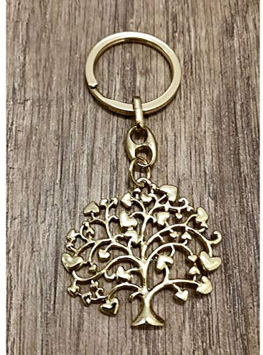 Subitodisponibile 10 PEZZI Portachiavi albero della vita colore oro BOMBONIERA